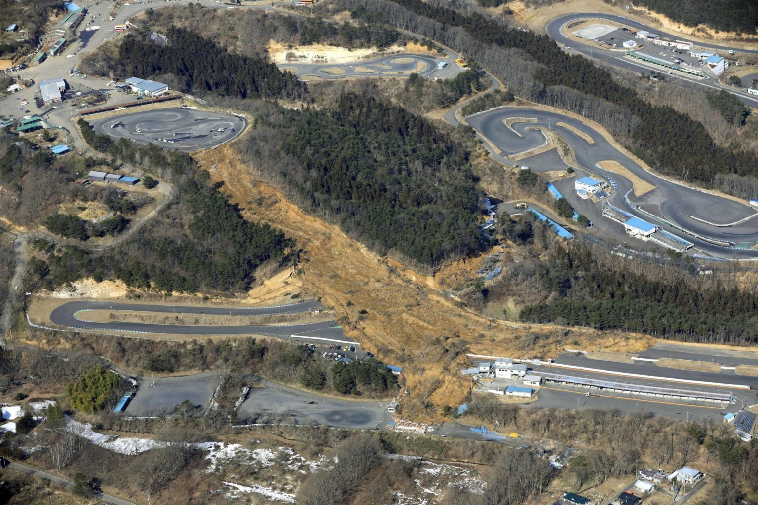 Ebisu Circuit an intriguing landslide caused by the 2021 Fukushima