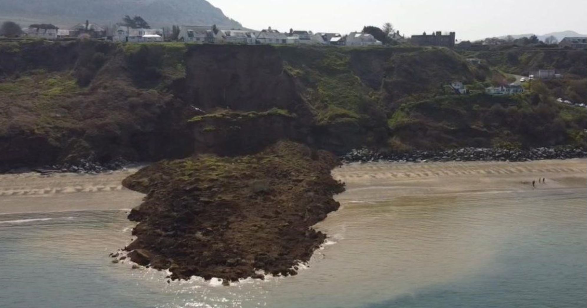 The 19 April 2021 coastal landslide at Nefyn Bay in North Wales.