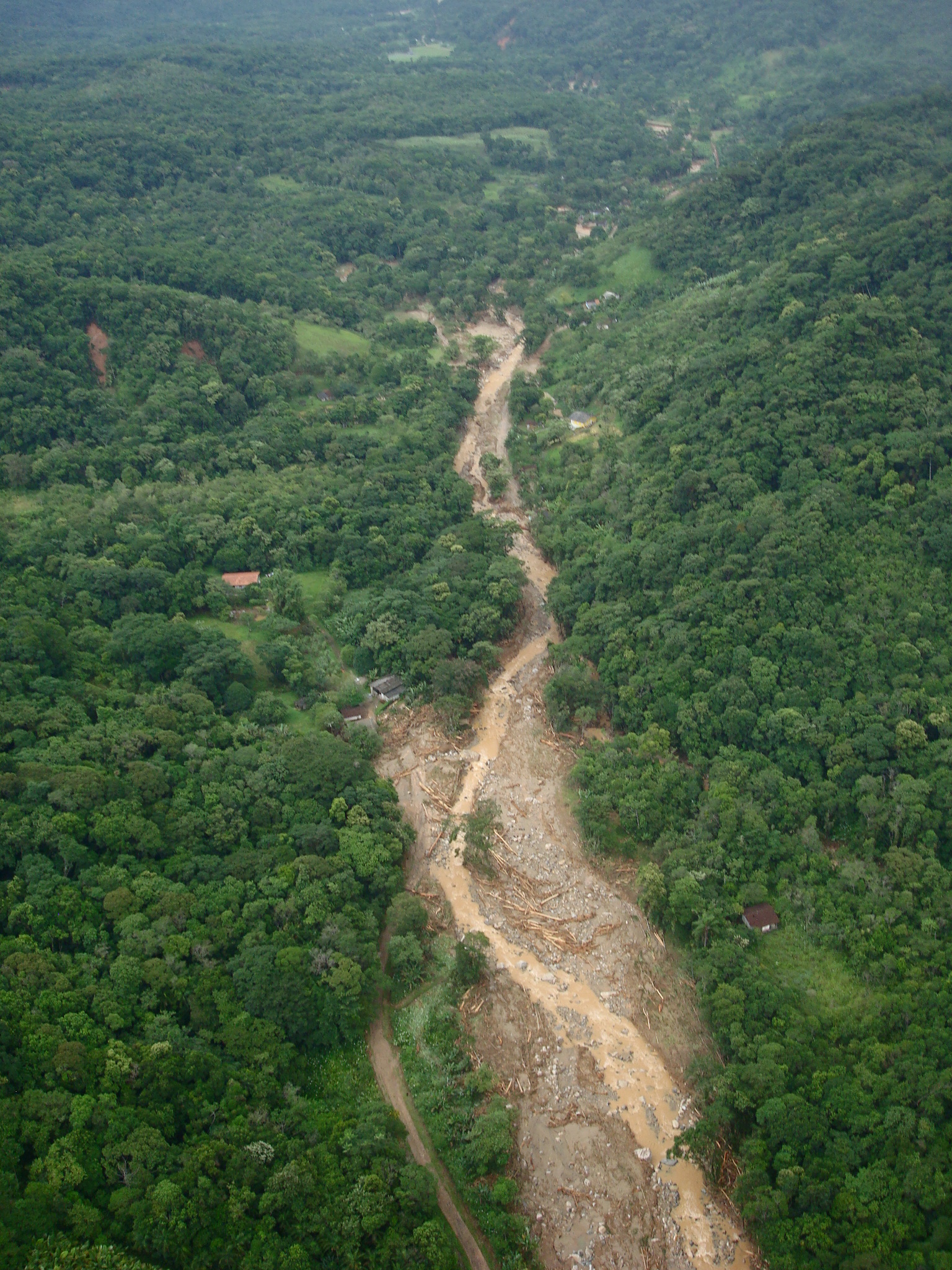 A channelised landslide triggered by the March 2011 rainfall event at Antonina and Morretes in Brazil
