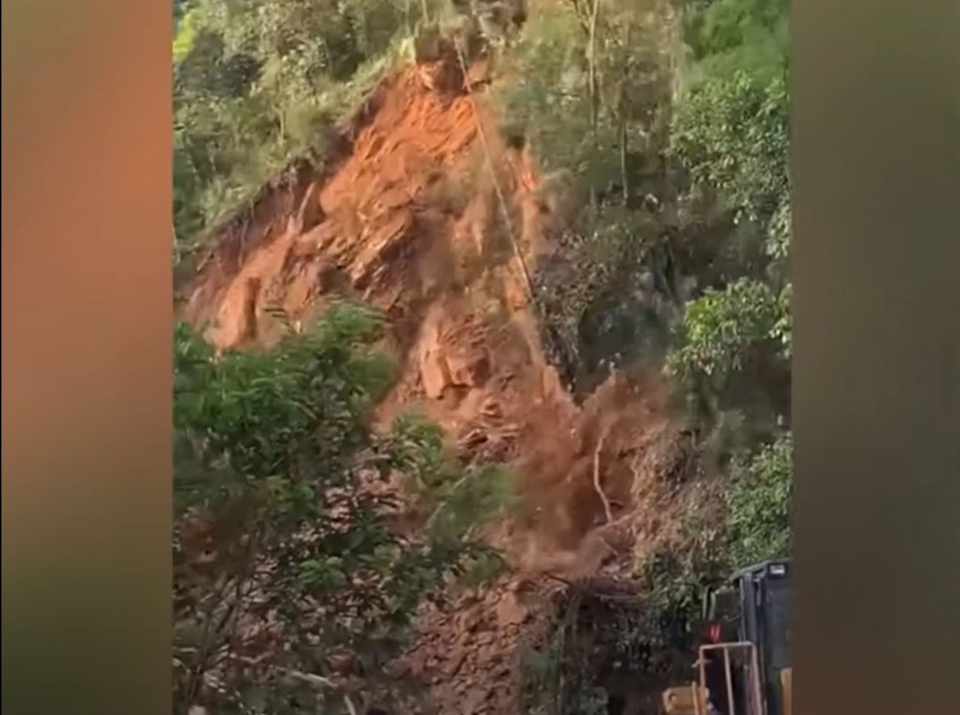 The landslide at Yangliu Forest Park in South China.