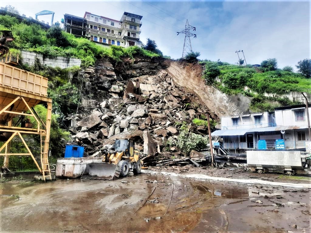 The 24 July 2021 landslide at the Tapovan Vishnugad hydroelectric scheme in Uttarakhand, India. 