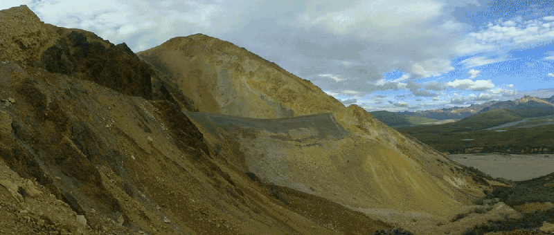 Time lapse video of the Pretty Rocks landslide