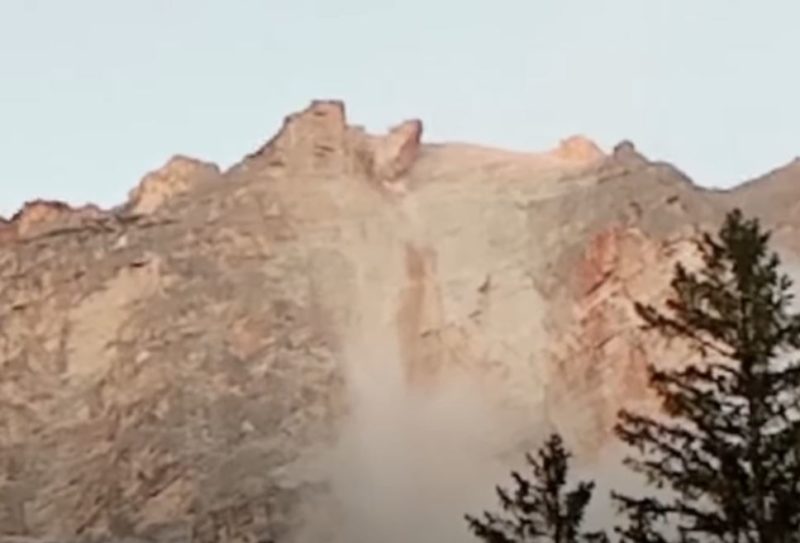A part of the collapse of the 9 October 2021 Punta dei Ross, Croda Marcora in the Italian Dolomites.