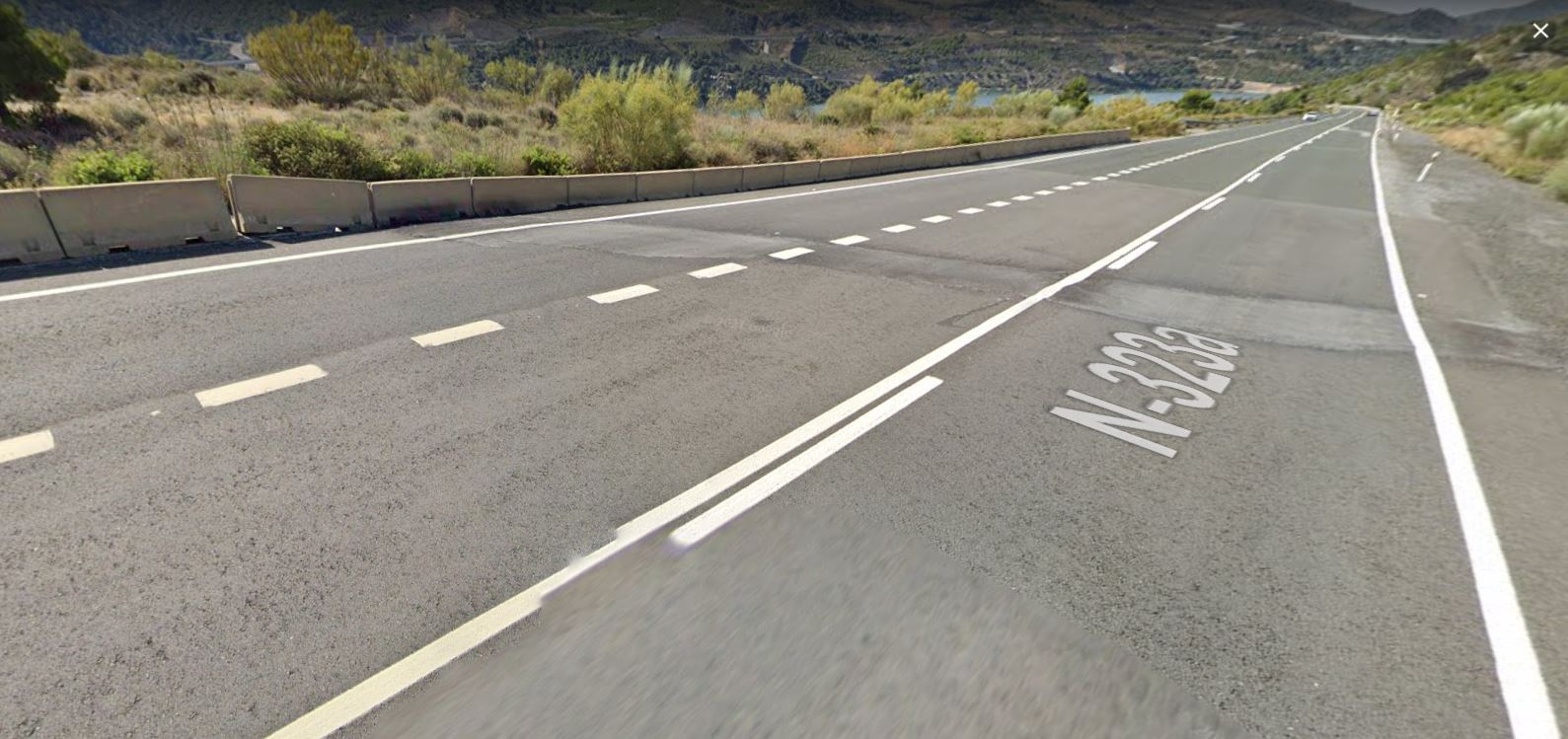 June 2021 Google Street View image of the lateral scarp of the El Arrecife Landslide in Spain.