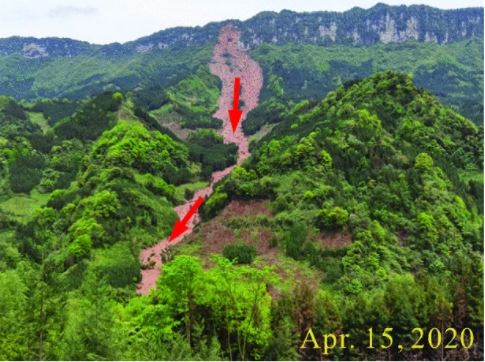 The aftermath of the 5 April 2021 Tiejiangwan landslide in Sichuan Province, China
