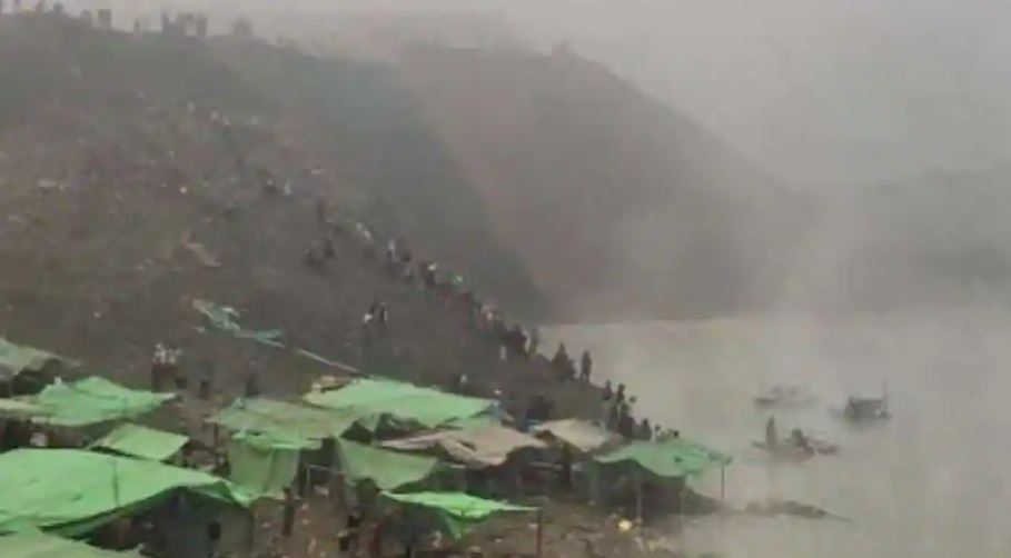 The aftermath of the jade mine landslide at Hpakant in Myanmar.