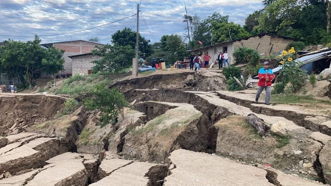 The aftermath of the San Isidro landslide in Amazonas, Peru. 
