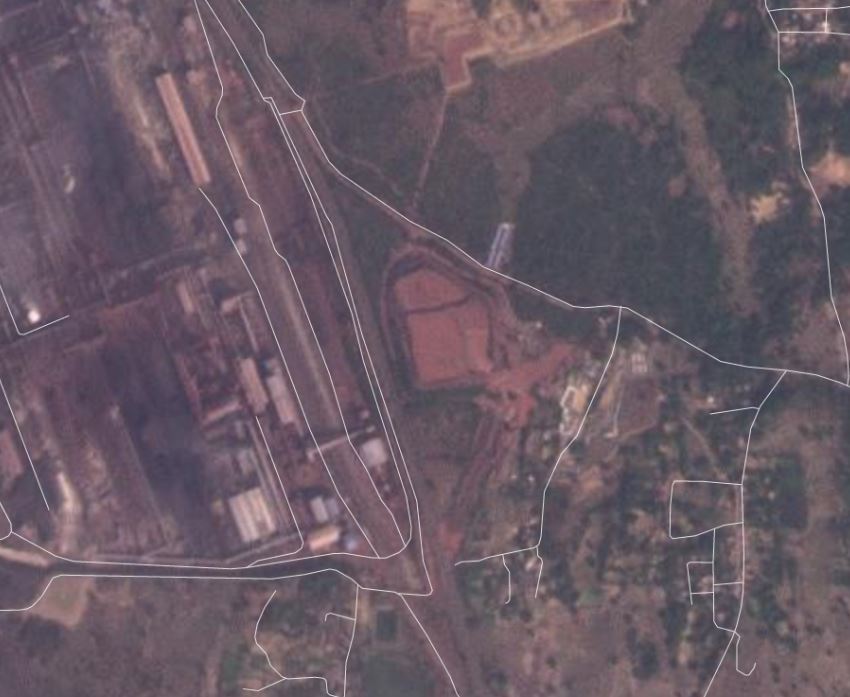 Planet Labs image, collected on 22 January 2022, possibly showing the aftermath of the tailings failure at Thelkoloi.