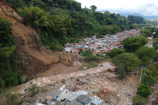The 8 February 2022 landslide at Dosquebradas in Colombia, which killed 16 people. 