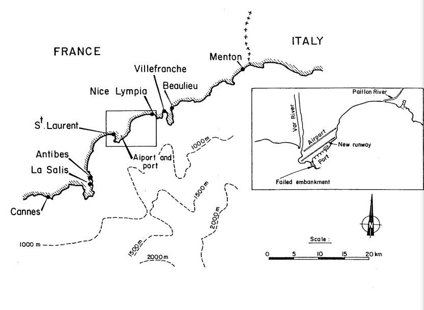 The location of the 1979 Nice airport landslide.