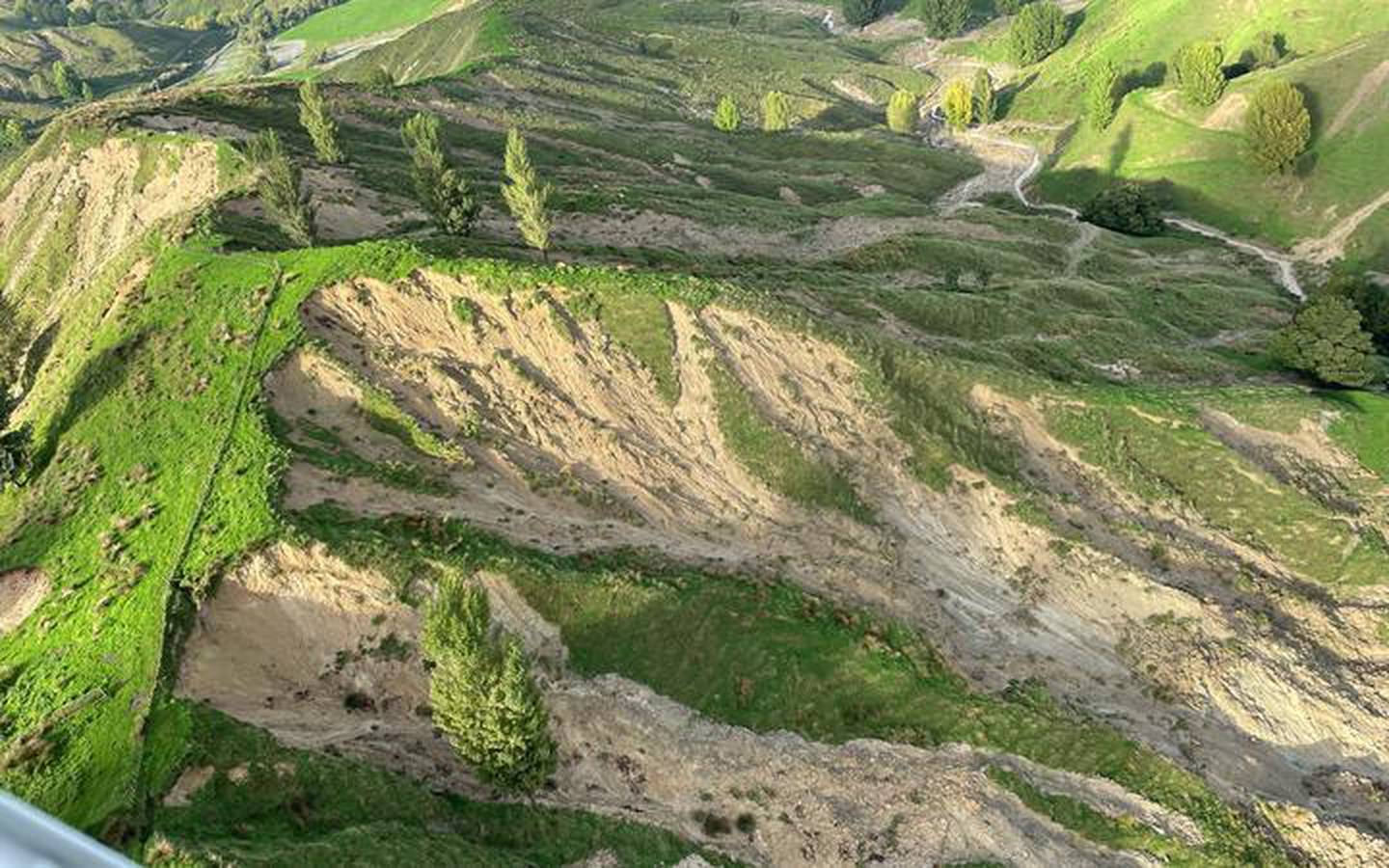 Landslides in the Wairoa area of New Zealand.