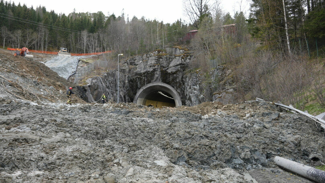 The aftermath of the 4 May 2022 landslide at Malvik in Norway. 