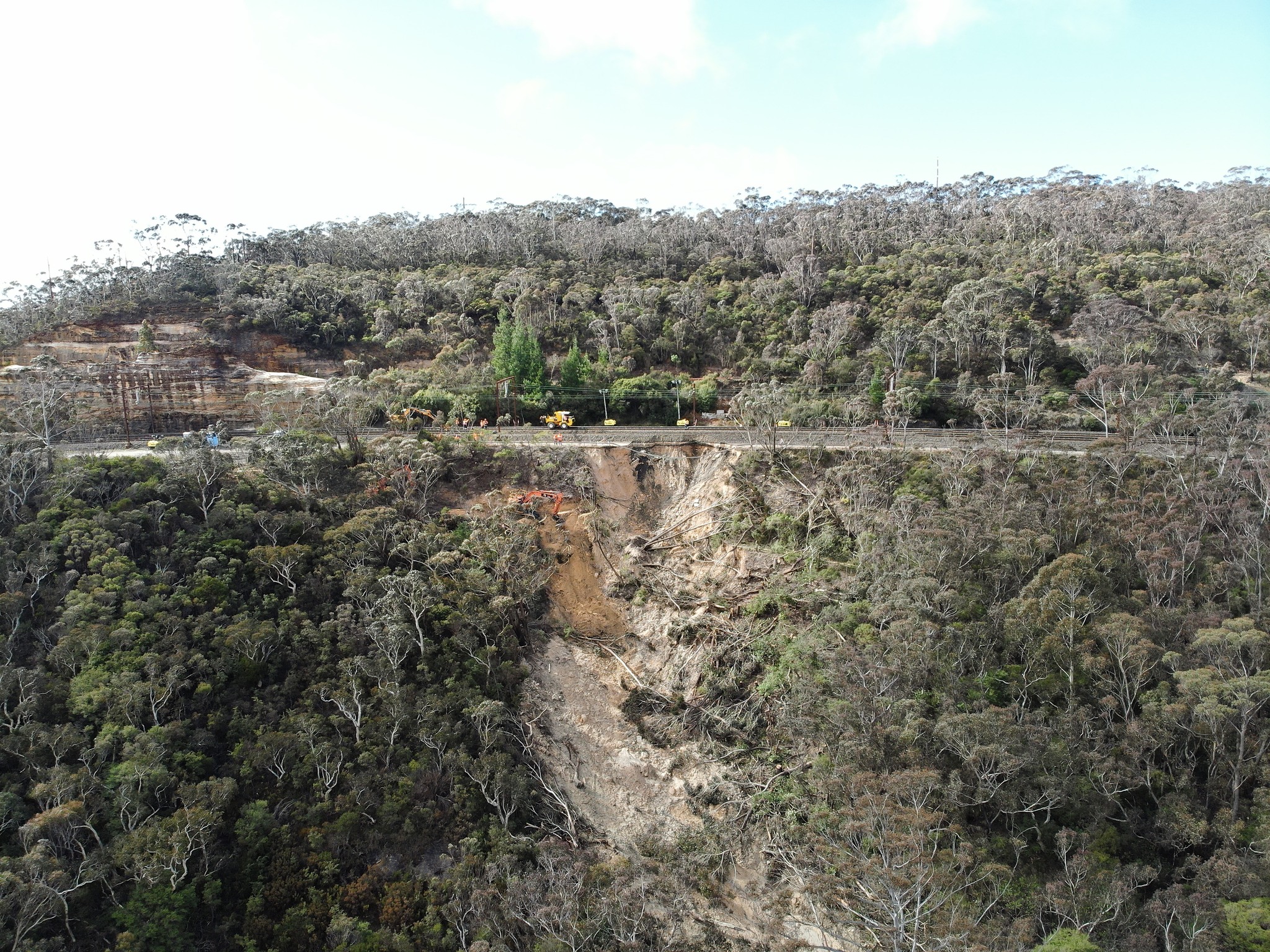 The landslide at Blackheath in New South Wales. 