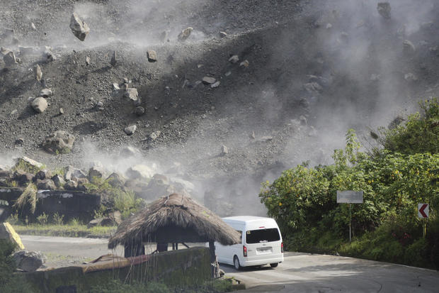 A landslide occurring at Bauko in the aftermath of the 27 July 2022 earthquake in Philippines.