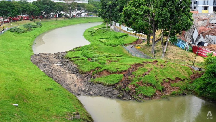 The Clementi landslide in Singapore. 