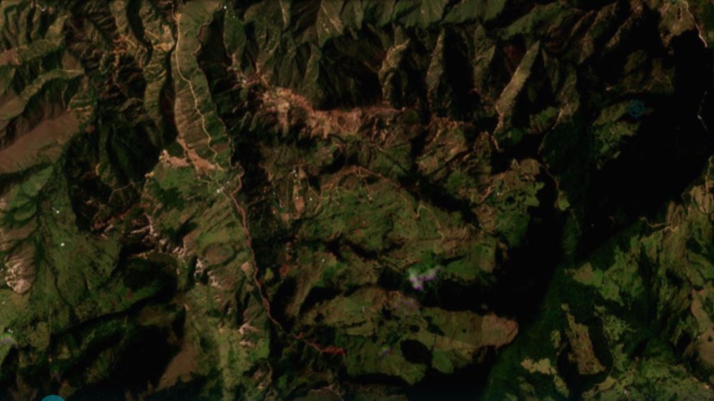 The site of the 10 November 2022 El Molino landslide. 
