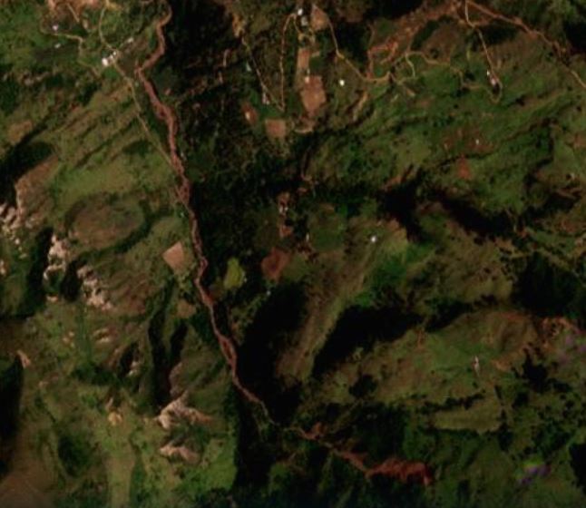 The earlier landslide at the site of the 10 November 2022 El Molino landslide.  