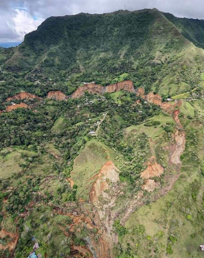 The 9 January 2023 landslide at Rosas at Cauca in Columbia. 