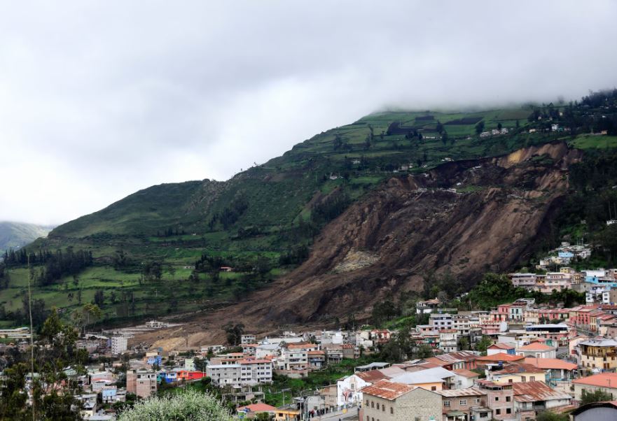 The very large 26 March 2023 landslide at Alausí in Ecuador.