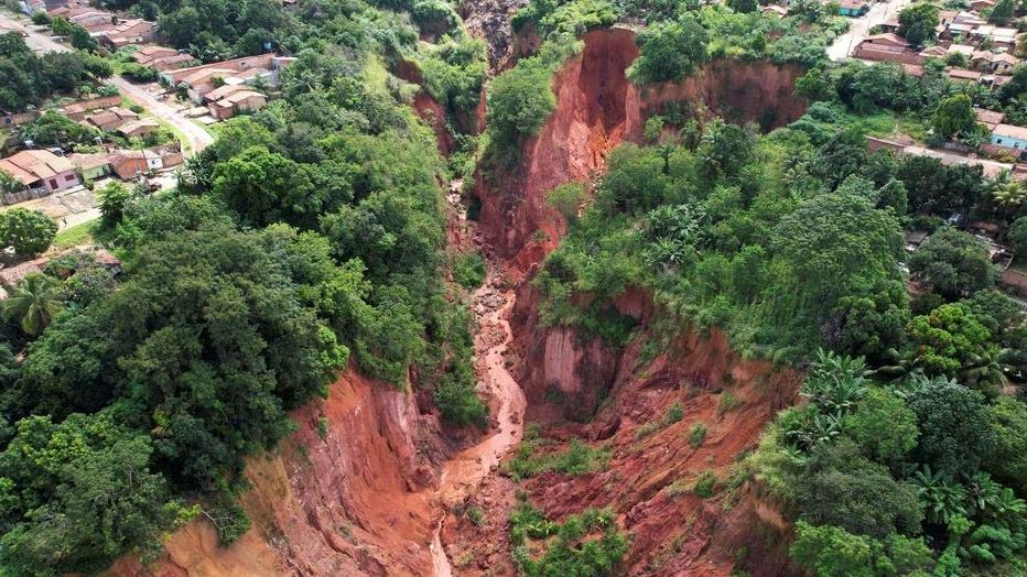 One of the landslides at Buriticupu in Brazil. 
