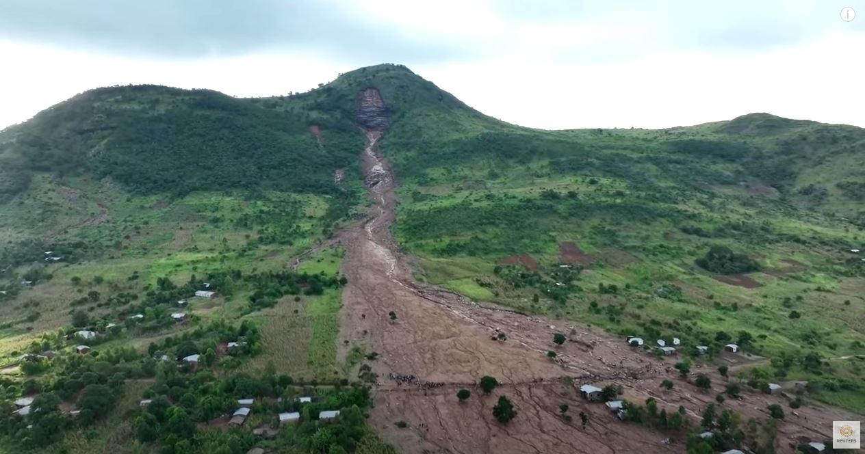 The landslide at Mtauchira in Malawi, triggered by Cyclone Freddy