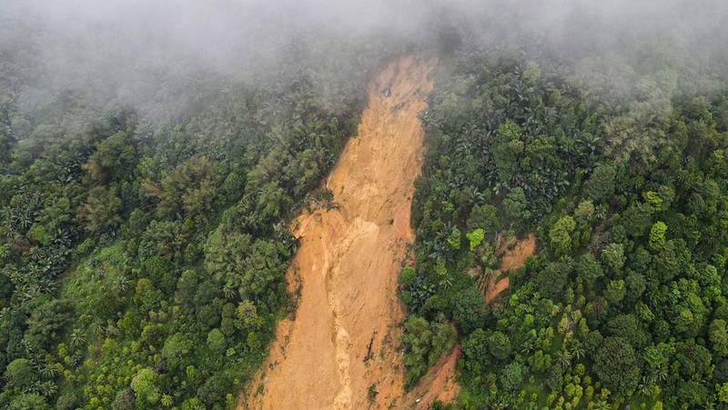 The source of the 6 February 2023 landslide at Natuna in Indonesia.  