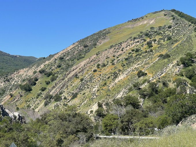 An overview of the Arroyo Seco landslide in California.