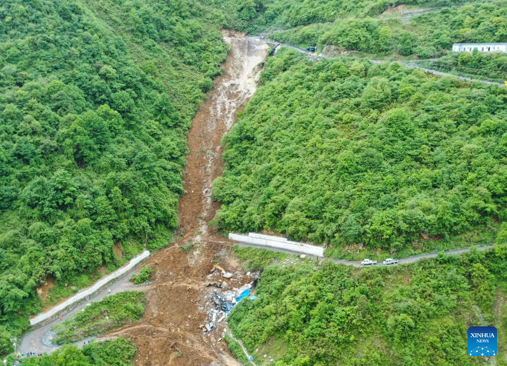 The 4 June 2023 landslide at Yongsheng Township in Sichuan Province, China.