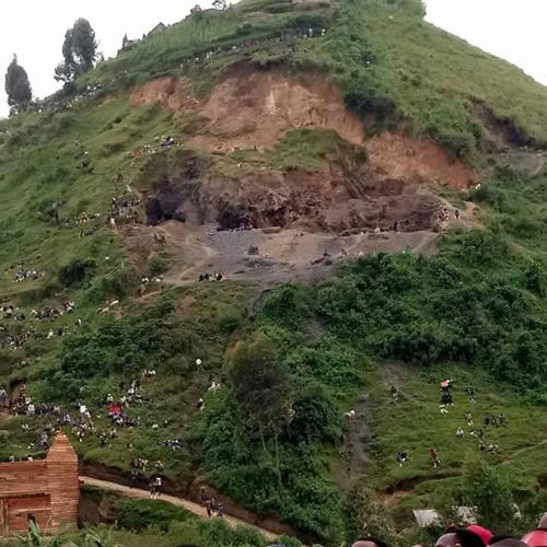 A landslide at a mining site near to Rubaya in the Democratic Republic of Congo.