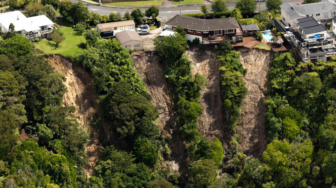 Multiple landslides in Massey, Auckland.