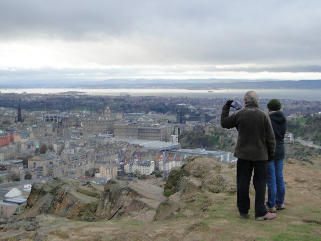 Looking out over Edinburgh (with appropriate weather)