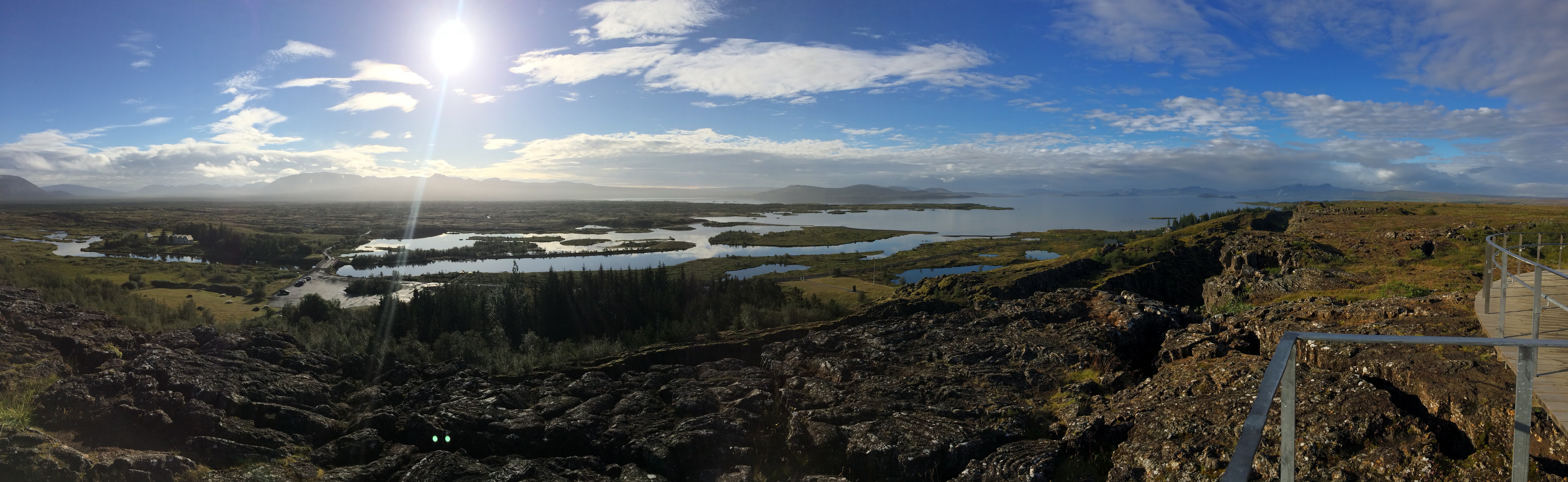 Looking out over Almannagjá and the Þingvellir rift valley