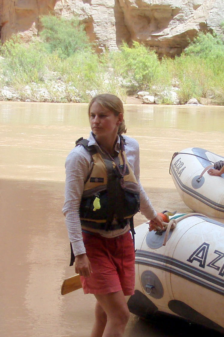 Amy Draut, doing field work in Grand Canyon [Photo courtesy of Amy Draut]