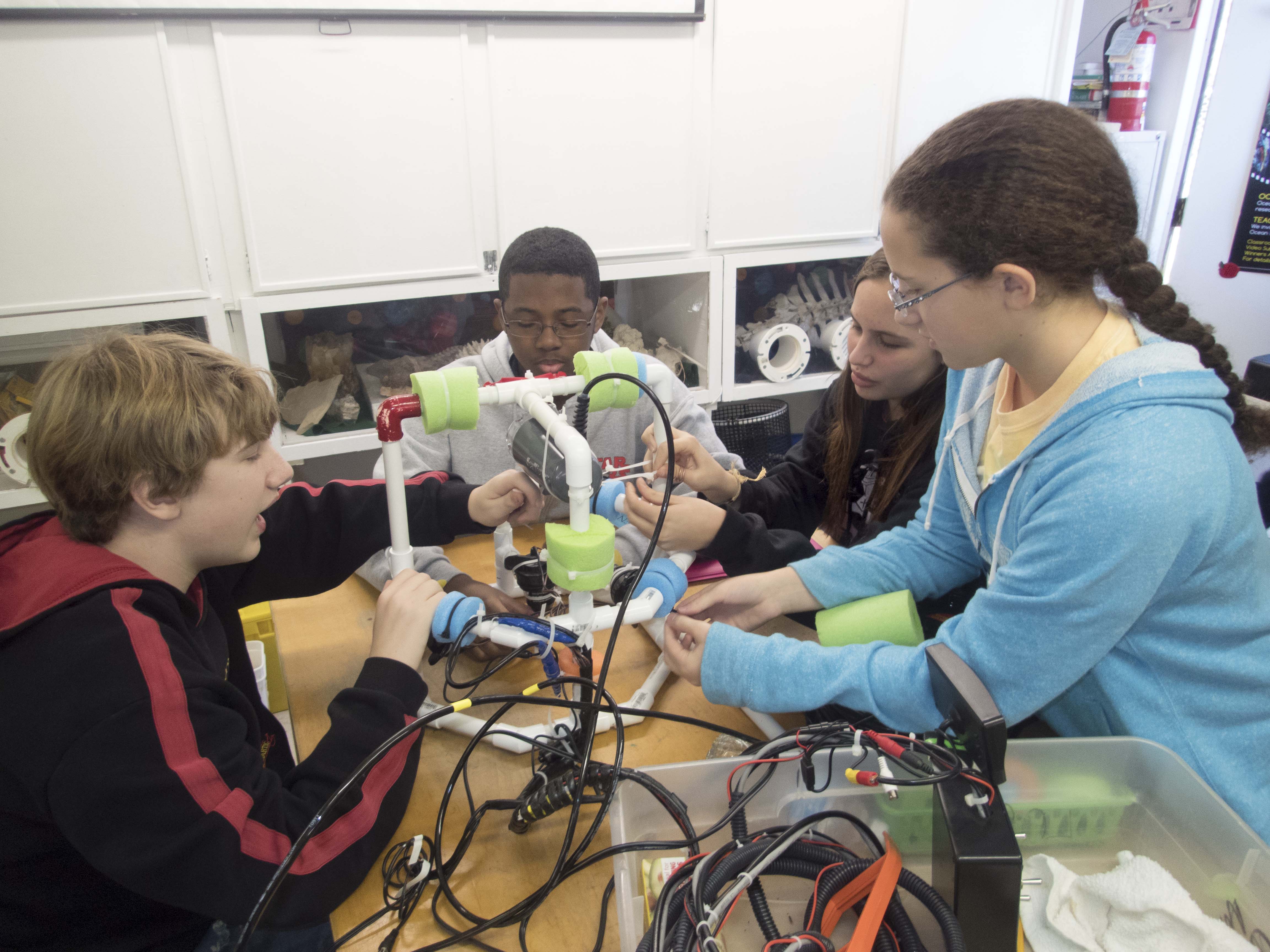 Building remotely operated vehicles (ROVs) integrates technology and engineering into the ocean science classroom.
