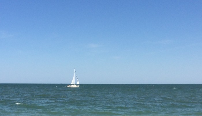 Lake Erie, off Luna Pier, Michigan (May 23, 2015).