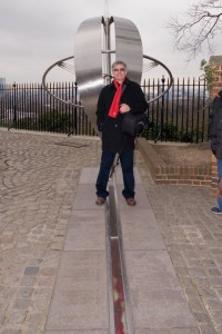 Dan Stands on the Prime Meridian