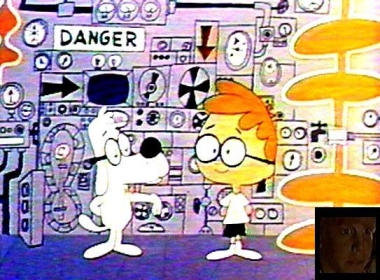 Sherman and Mr. Peabody in the Way Back Machine