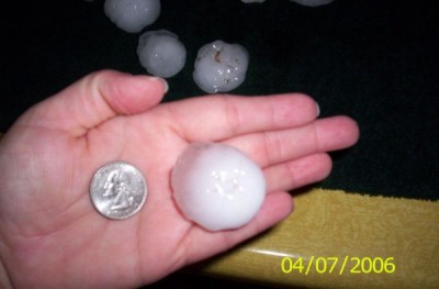 I know what golf ball size hail means!