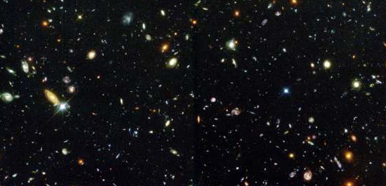 In 1998 Hubble stared at what looked like an empty spot in the sky near the Big Dipper. The 10 day exposure showed millions of galaxies at distances too great to fathom.