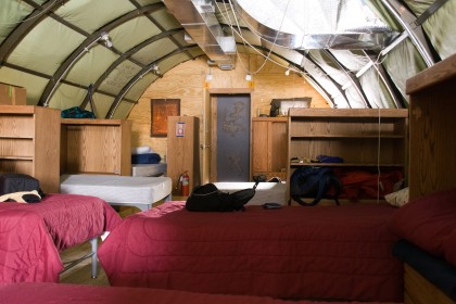 The jamesway hut I slept in at the Pole.