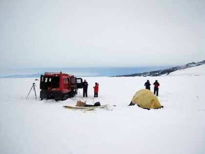 Our transport onto the ice shelf. It took about 20 minutes from McMurdo, but we drove another hour out to a spot called "room with a view".