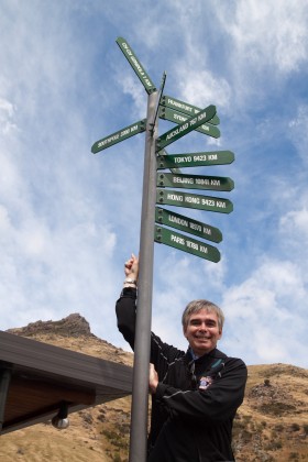 Sign Post at the Christchurch gondola. 3700km to the South Pole. I will be there Wednesday!