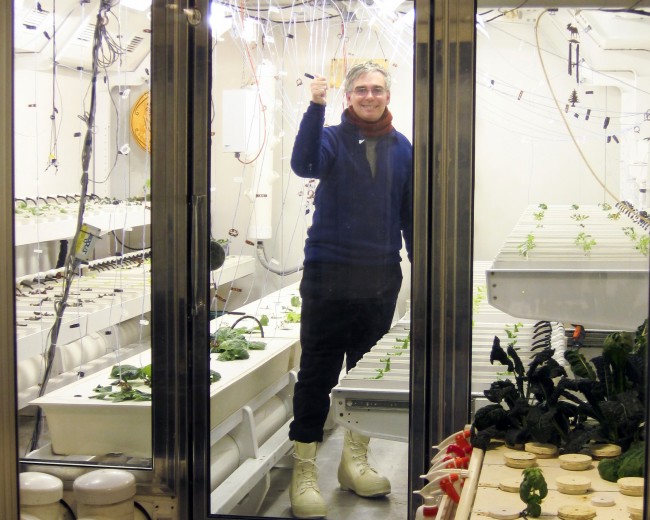That's me in the hydroponics unit at the South Pole. I was asking questions for some Huntsville Students competing in a national Science competition.