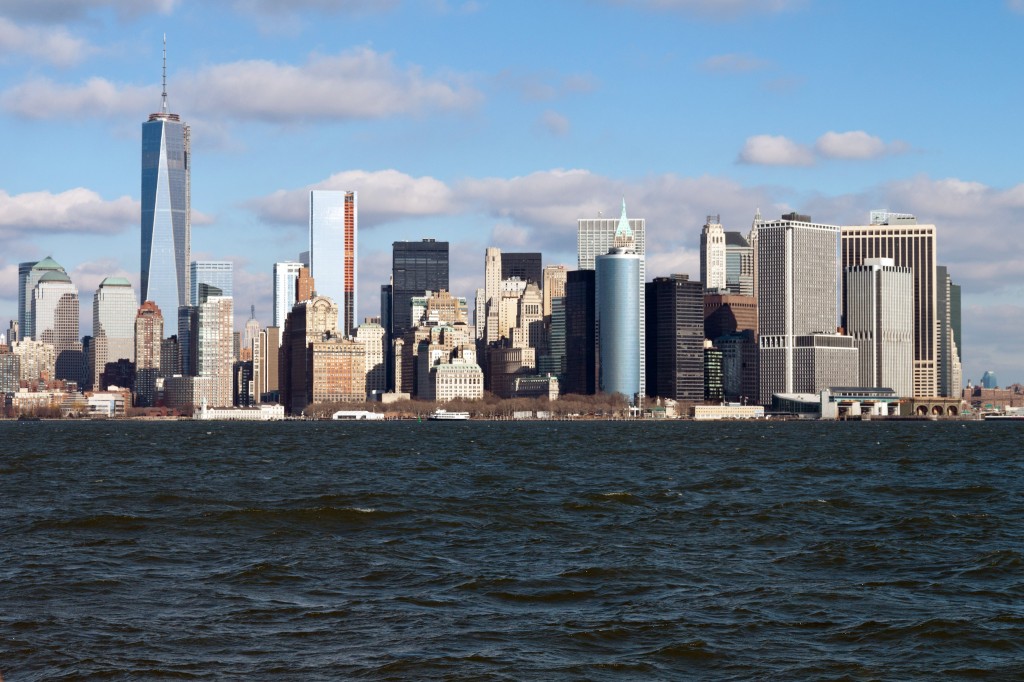 Another View of New York from the Staten Island ferry. December 2013.