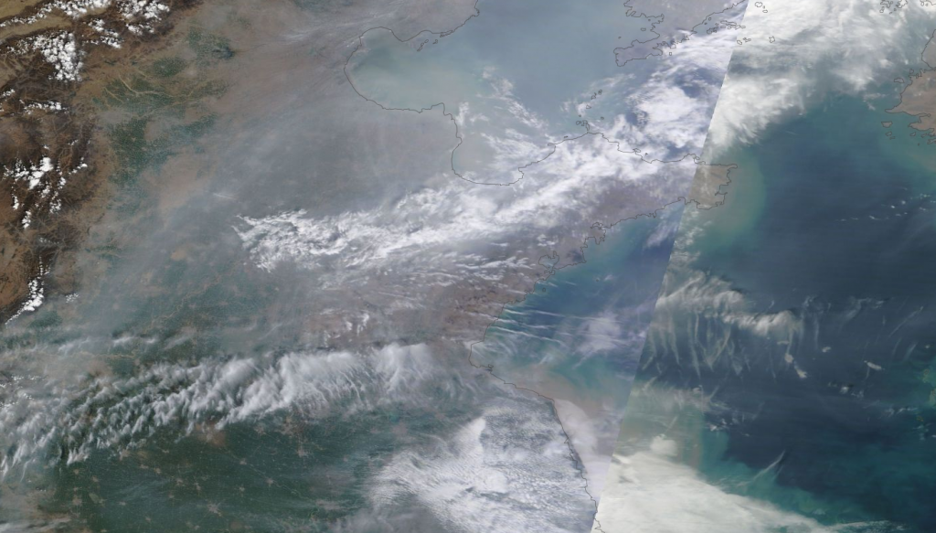 Much of China was covered by a smoky haze today blocking spy satellites from seeing anything. Reports from the ground indicate that visibilities are so bad that CIA informants are no longer able to monitor many facilities.