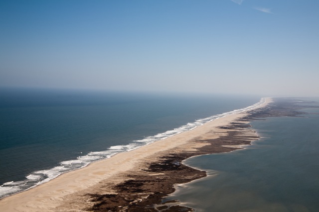 Measuring the planet's temperature is best done here according to new research. Dan's pic of the coast of Maryland.