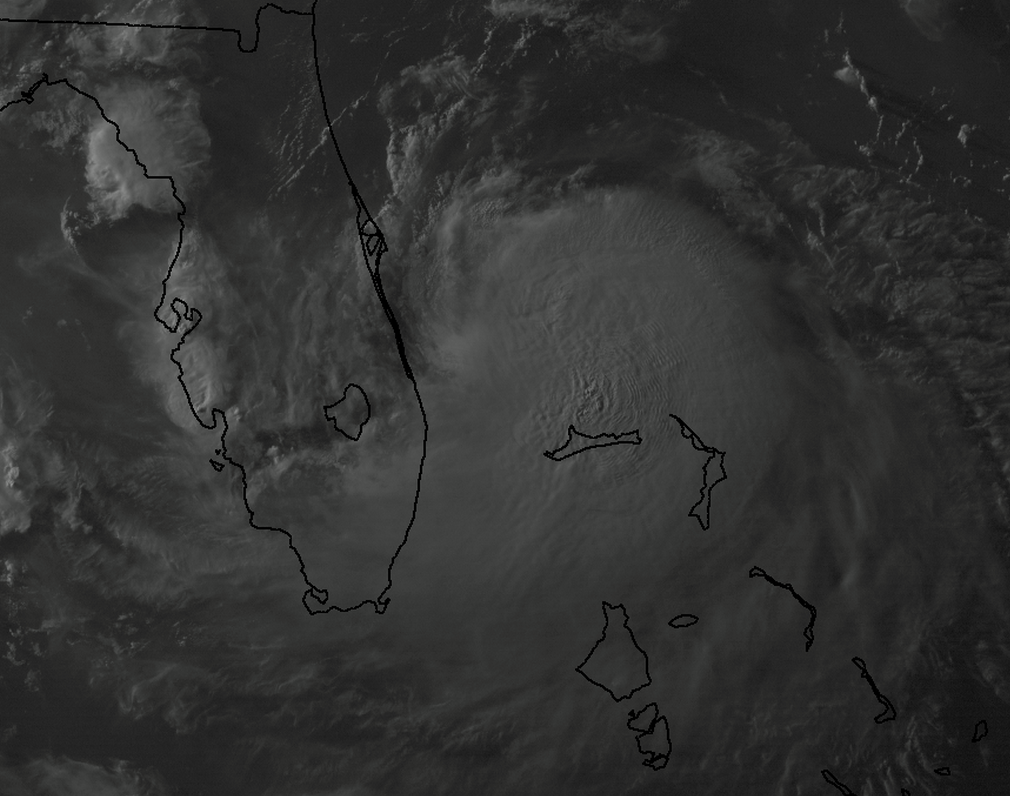 Look closely at this image of Tropical Storm Arthur taken near sunset Tuesday July 1,2014.