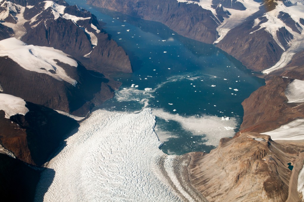 Dan's photo of one of Greenland's many rivers of ice. Taken from a C-130 over NW Greenland.