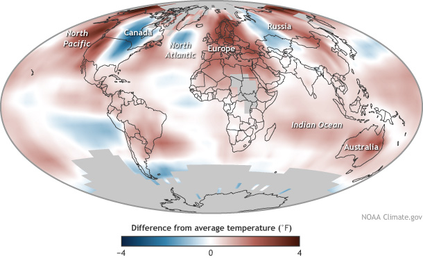 2014 was likely the hottest year on the instrument record and one of the hottest over the last 1000 years at least.