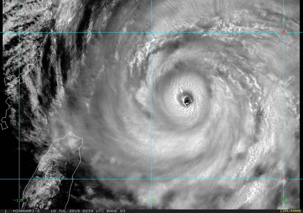 Super Typhoon Chan-Hom, from the Japanese Weather Satellite Himawari 8.